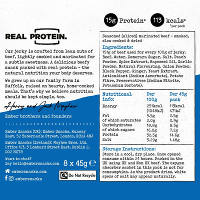 Ember Beef Jerky Original 8 x 45g